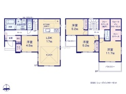 ～全居室南向きの間取り～
・各居室が南向きなので穏やかな陽の入る陽当り良好な仕様。
・明るい空間でくつろぎのお時間をお過ごしいただけます。
