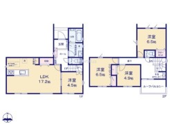 ～使い勝手の良い４ＬＤＫプラン～
・シンプルで使い勝手が良く、人気の高い４ＬＤＫのプランを採用。
・収納もしっかりございますので、お家の中がスッキリと片付きます。