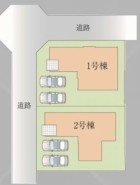 ～カースペース２台分確保～
・各棟カースペースが２台分ございますので、車通勤の方にもお勧めのプランとなっております。
・余裕の敷地で余裕のある新生活をお過ごしいただけます。
