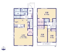 ～リビングイン階段を採用～
・リビングイン階段なので２階へ行く際、降りる際に必ずリビングを通る「ご家族の顔が見える」仕様。
・家族の距離が近づく間取となっております。
(１号棟)