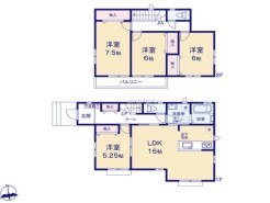 ～全居室南向きの間取り～
・各居室が南向きなので穏やかな陽の入る陽当り良好な仕様。
・明るい空間でくつろぎのお時間をお過ごしいただけます。
(Ａ号棟)