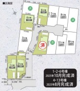 ～全１３棟の新規コミュニティ～
・全１３棟の新規開発地なので、綺麗な区画が広がります。
・昔からの街並みにポツンと１棟建つ場合と違い、周囲に馴染みやすいのも嬉しいポイントですね。
