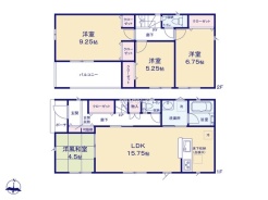 ～全居室南向きの間取り～
・各居室が南向きなので穏やかな陽の入る陽当り良好な仕様。
・明るい空間でくつろぎのお時間をお過ごしいただけます。
