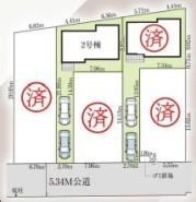 ～カースペース2台分ご用意～
・2台分のカースペースがございますので、車通勤の方やご来客の多い方にもお勧めのお住まいです。
・余裕の敷地で余裕の新生活をお過ごしいただけます。
