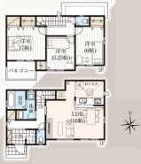 ～全居室南向きの間取り～
・各居室が南向きなので穏やかな陽の入る陽当り良好な仕様。
・明るい空間でくつろぎのお時間をお過ごしいただけます。
