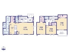 ～収納豊富なプランを採用～
・ウォークインクローゼット、パントリーなど収納豊富なプランを採用。
・今のお住まいと収納力をぜひ比較してみてください。
(１号棟)
