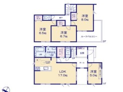 ～全居室南向きの間取り～
・各居室が南向きなので穏やかな陽の入る陽当り良好な仕様。
・明るい空間でくつろぎのお時間をお過ごしいただけます。
