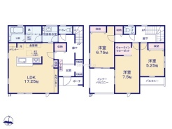 ～全居室南向きの間取り～
・各居室が南向きなので穏やかな陽の入る陽当り良好な仕様。
・明るい空間でくつろぎのお時間をお過ごしいただけます。
