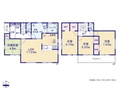 ～「納戸」のあるプランを採用～
・納戸があるので季節物や趣味の道具、普段使わないものなど様々なものがスッキリと片付きます。
・収納力があるのでタンスなどを置いて部屋が狭くならずに済みます。
