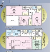 ～全居室南向きの間取り～
・各居室が南向きなので穏やかな陽の入る陽当り良好な仕様。
・明るい空間でくつろぎのお時間をお過ごしいただけます。
