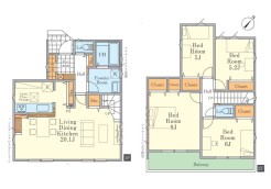 ～リビングイン階段を採用～
・リビングイン階段なので２階へ行く際、降りる際に必ずリビングを通る「ご家族の顔が見える」仕様。
・家族の距離が近づく間取となっております。
