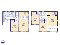 ～使い勝手の良い４ＬＤＫプラン～
・シンプルで使い勝手が良く、人気の高い４ＬＤＫのプランを採用。
・収納もしっかりございますので、お家の中がスッキリと片付きます。
