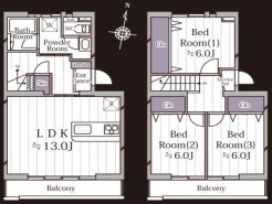 ～広々したＬＤＫを設けたプラン～
・ＬＤＫは何と13帖。ご家族で過ごす空間だからこそ、余裕のある広さでお過ごしくださいませ。
・ご内覧の際は家具の配置などもイメージしてみてくださいね。
