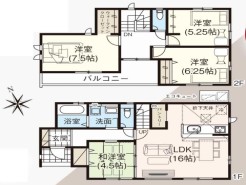 ～リビングイン階段を採用～
・リビングイン階段なので２階へ行く際、降りる際に必ずリビングを通る「ご家族の顔が見える」仕様。
・家族の距離が近づく間取となっております。