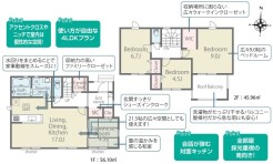 ～収納豊富なプランを採用～
・ウォークインクローゼット、シューズインクロークなど収納豊富なプランを採用。
・今のお住まいと収納力をぜひ比較してみてください。

