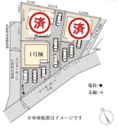 ～カースペース３台以上確保～
・各棟カースペースが３台以上ございますので、車通勤の方にもお勧めのプランとなっております。
・余裕の敷地で余裕のある新生活をお過ごしいただけます。
