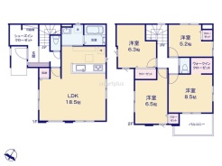 ～収納豊富なプランを採用～
・ウォークインクローゼット、シューズインクロークなど収納豊富なプランを採用。
・今のお住まいと収納力をぜひ比較してみてください。
(１号棟)