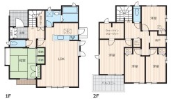 ～広々したＬＤＫを設けたプラン～
・広いＬＤＫ。ご家族で過ごす空間だからこそ、余裕のある広さでお過ごしくださいませ。
・ご内覧の際は家具の配置などもイメージしてみてくださいね。
