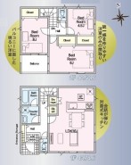 ～全居室２面採光の間取り～
・各居室が２面採光なので穏やかな陽の入る陽当り良好な仕様。
・明るい空間でくつろぎのお時間をお過ごしいただけます。
