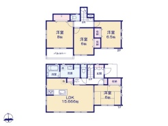 ～全居室南向きの間取り～
・各居室が南向きなので穏やかな陽の入る陽当り良好な仕様。
・明るい空間でくつろぎのお時間をお過ごしいただけます。
(１号棟)