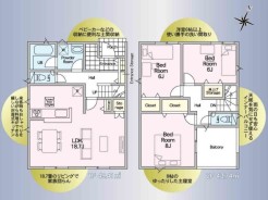 ～全室２面採光の間取り～
・各お部屋が２面採光になっているので穏やかな陽が降り注ぐ陽当り良好な仕様。
・明るい空間でくつろぎのお時間をお過ごしいただけます。
