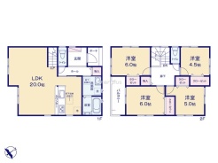 ～リビングイン階段を採用～
・リビングイン階段なので２階へ行く際、降りる際に必ずリビングを通る「ご家族の顔が見える」仕様。
・家族の距離が近づく間取となっております。
