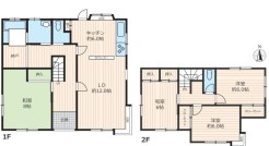 ～広々したＬＤＫを設けたプラン～
・ＬＤＫは何と18帖。ご家族で過ごす空間だからこそ、余裕のある広さでお過ごしくださいませ。
・ご内覧の際は家具の配置などもイメージしてみてくださいね。
