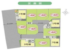 ～全11棟の新規コミュニティ～
・全11棟の新規開発地なので、綺麗な区画が広がります。
・昔からの街並みにポツンと１棟建つ場合と違い、周囲に馴染みやすいのも嬉しいポイントですね。
