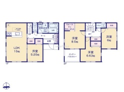 ～全居室南向きの間取り～
・各居室が南向きなので穏やかな陽の入る陽当り良好な仕様。
・明るい空間でくつろぎのお時間をお過ごしいただけます。
