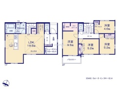 ～リビングイン階段を採用～
・リビングイン階段なので２階へ行く際、降りる際に必ずリビングを通る「ご家族の顔が見える」仕様。
・家族の距離が近づく間取となっております。
