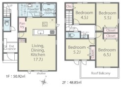 ～水回り集中プランを採用～
・キッチン・洗面など水回りを集中させることで家事のしやすい間取。
・日々の事なので家事導線もご見学の際にぜひチェックしてみてください。
