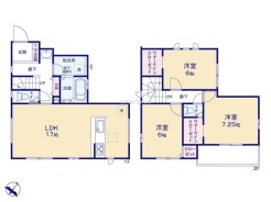 ～収納豊富なプランを採用～
・ウォークインクローゼット×２箇所など収納豊富なプランを採用。家の中がスッキリと片付きます。
・今のお住まいと収納力をぜひ比較してみてください。