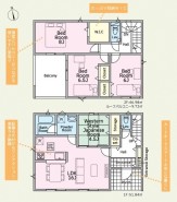 ～水回り集中プランを採用～
・キッチン・洗面など水回りを集中させることで家事のしやすい間取。
・日々の事なので家事導線もご見学の際にぜひチェックしてみてください。
