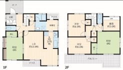 ～使い勝手の良い４ＬＤＫプラン～
・シンプルで使い勝手が良く、人気の高い４ＬＤＫのプランを採用。
・収納もしっかりございますので、お家の中がスッキリと片付きます。
