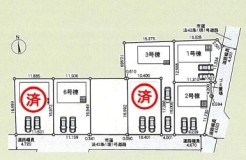 ～カースペース２台以上確保～
・各棟カースペースが２台以上ございますので、車通勤の方にもお勧めのプランとなっております。
・余裕の敷地で余裕のある新生活をお過ごしいただけます。
