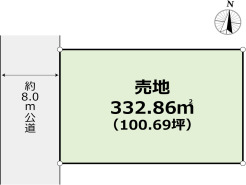 ～余裕のある広々した敷地～
・土地面積はなんと約100坪。余裕の敷地で余裕のある新生活をお過ごしいただけます。
・ぜひ現地で一度その広さをご体感くださいませ。
