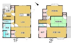 ～使い勝手の良い４ＬＤＫプラン～
・シンプルで使い勝手が良く、人気の高い４ＬＤＫのプランを採用。
・収納もしっかりございますので、お家の中がスッキリと片付きます。
