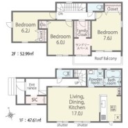 ～全室２面採光の間取り～
・各お部屋が２面採光になっているので穏やかな陽が降り注ぐ陽当り良好な仕様。
・明るい空間でくつろぎのお時間をお過ごしいただけます。
