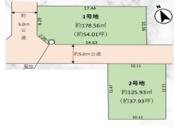 ～余裕のある広々した敷地～
・各棟土地面積はなんと37.93坪以上。余裕の敷地で余裕のある新生活をお過ごしいただけます。
・ぜひ現地で一度その広さをご体感くださいませ。
(１号地)