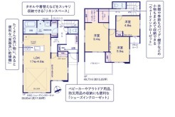 ～水回り集中プランを採用～
・キッチン・洗面など水回りを集中させることで家事のしやすい間取。
・日々の事なので家事導線もご見学の際にぜひチェックしてみてください。
