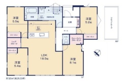 ～今人気の「平屋」プラン～
・バリアフリー性に優れ、ワンフロアで完結出来る事から人気が高まっている「平屋」プラン。
・ぜひ一度ご見学いただき、その魅力をご体感くださいませ。
(１号棟)