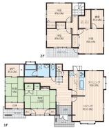 ～５ＬＤＫの余裕の間取り～
・ご家族が多いご家庭でも安心の５ＬＤＫの間取り。
・部屋が余っても物置としてのご利用もできますので、まさに「大は小を兼ねる」余裕の間取りです。
