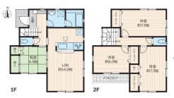 ～全室２面採光の間取り～
・各お部屋が２面採光になっているので穏やかな陽が降り注ぐ陽当り良好な仕様。
・明るい空間でくつろぎのお時間をお過ごしいただけます。
