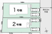～カースペース２台以上確保～
・各棟カースペースが２台以上ございますので、車通勤の方にもお勧めのプランとなっております。
・余裕の敷地で余裕のある新生活をお過ごしいただけます。
