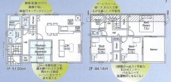 ～全居室南向きの間取り～
・各居室が南向きなので穏やかな陽の入る陽当り良好な仕様。
・明るい空間でくつろぎのお時間をお過ごしいただけます。
(１号棟)