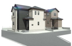 ～モダンな印象を与える外観～
・シックな色彩の２トーンカラーを採用する事でモダンでお洒落な印象の外観となっております。
・毎日家に帰ってくることが誇らしくなる高級感のある仕様。
(Ａ号棟)
