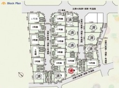 ～全２１棟の新規コミュニティ～
・全２１棟の新規開発地なので、綺麗な区画が広がります。
・昔からの街並みにポツンと１棟建つ場合と違い、周囲に馴染みやすいのも嬉しいポイントですね。
