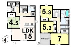 ～使い勝手の良い４ＬＤＫプラン～
・シンプルで使い勝手が良く、人気の高い４ＬＤＫのプランを採用。
・収納もしっかりございますので、お家の中がスッキリと片付きます。
