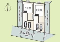 ～陽当りの良い南道路の立地～
・各棟南側に道路がございますので、穏やかな陽の入る陽当り良好なお住まい。
・将来的にも陽当りが確保されているのが嬉しいポイントですね。