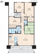 ～４ＬＤＫの余裕の間取り～
・マンションではなかなか無い４ＬＤＫの余裕の仕様。
・ご家族が多いご家庭でもそれぞれのお部屋を持てそうですね。人気が高いのでお早めにお問い合わせください。
